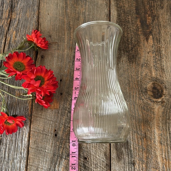 Vintage HOOSIER Clear Glass Vase 10" Tall - Picture 7 of 9